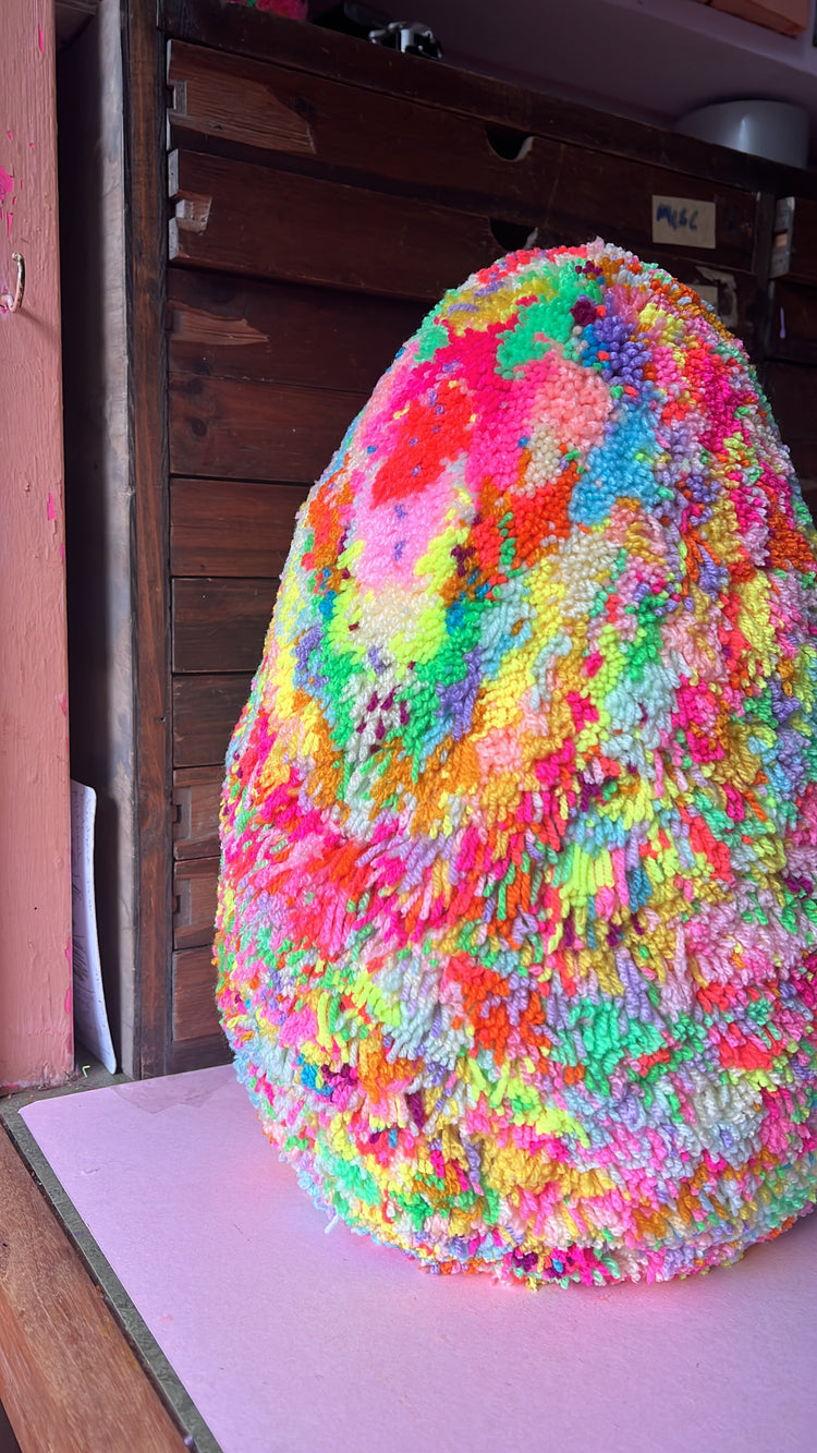 Giant Pom Pom Rainbow Egg