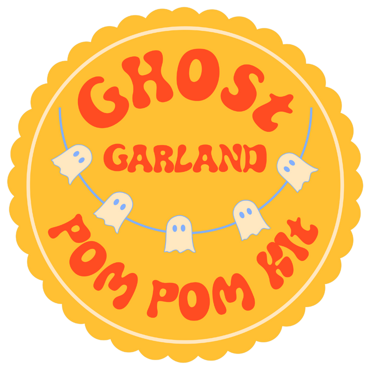 Ghost Garland Pom Pom DIY Kit - Choose your own colours!
