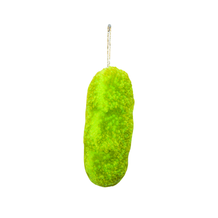 Handmade Gherkin Pom Pom Bauble Decoration