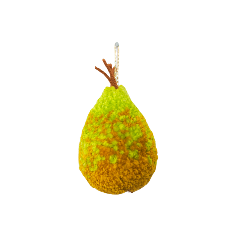 Handmade Conference Pear Pom Pom Bauble Decoration