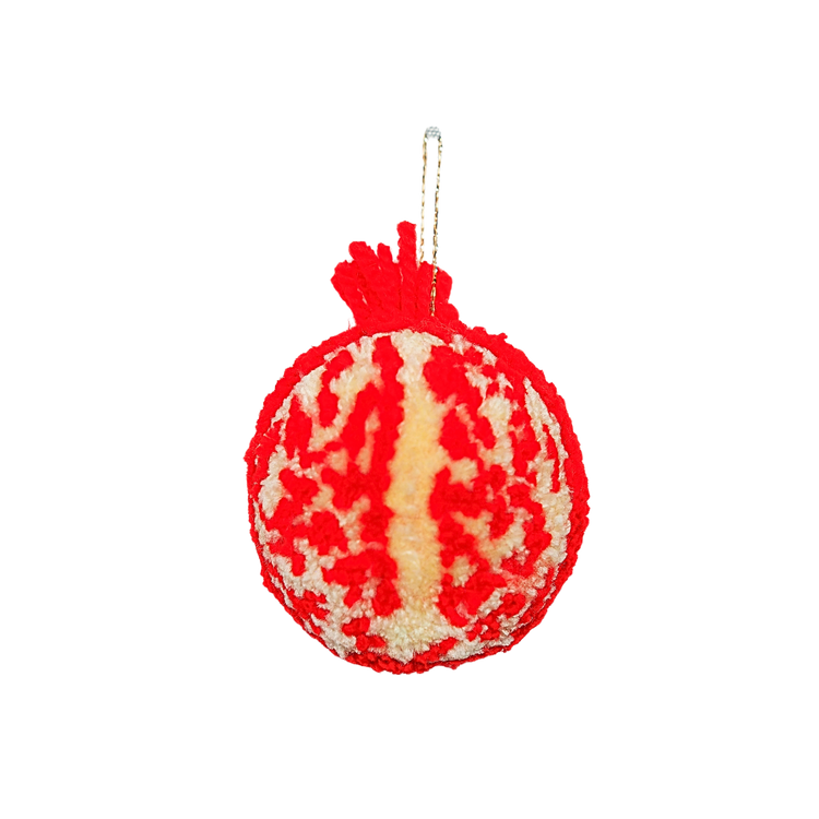 Handmade Pomegranate Pom Pom Bauble Decoration