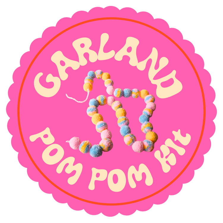 Chunky Pom Pom Garland DIY Kit – Beginner Friendly Pastel Craft Kit