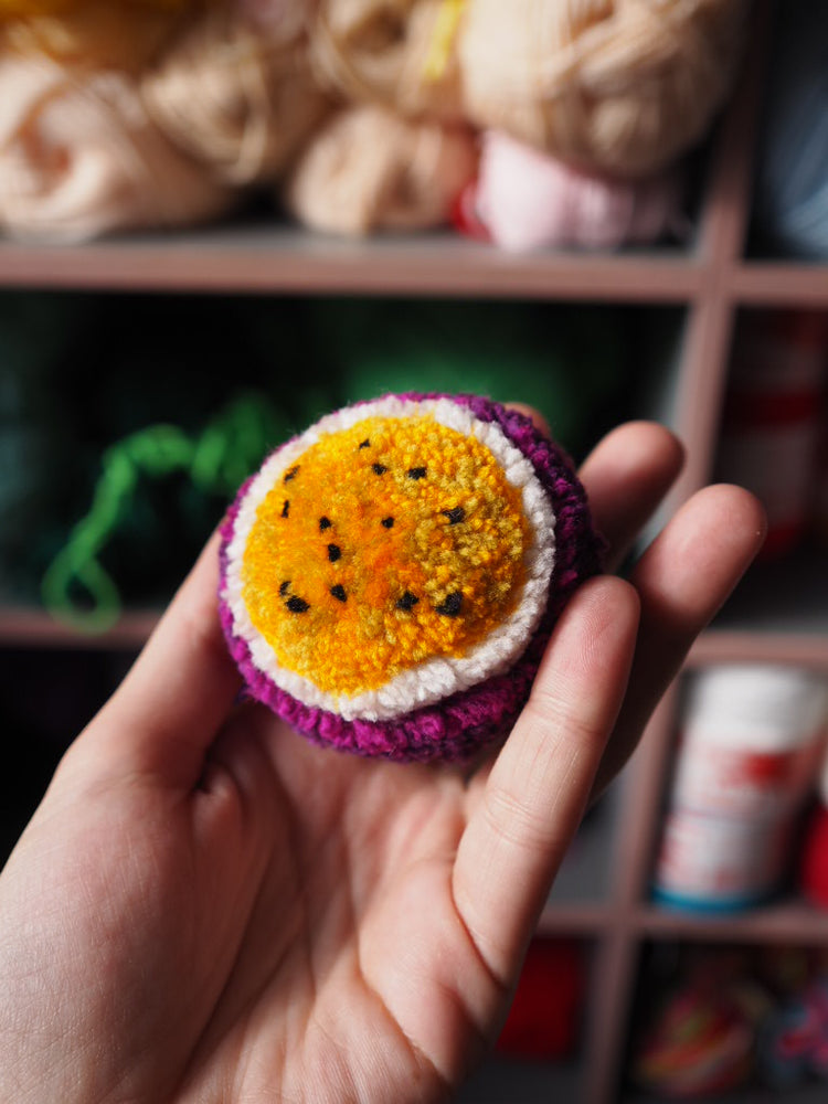 Handmade Passionfruit Pom Pom Bauble