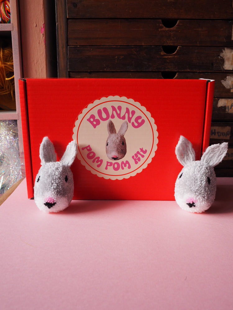 Bunny Pom Pom DIY Kit - Advanced Pom Pom Craft Kit