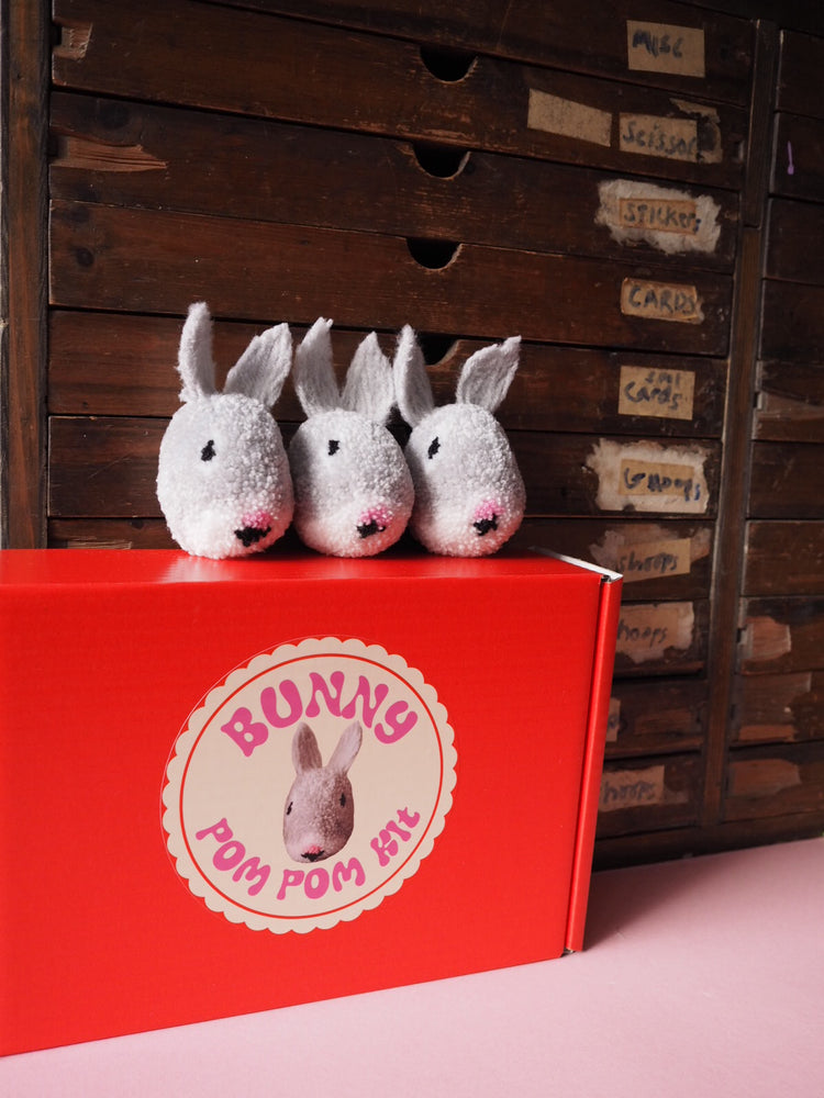 Bunny Pom Pom DIY Kit - Advanced Pom Pom Craft Kit