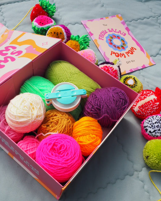 Fruit Salad Pom Pom DIY Kit - Makes 10 different fruits!