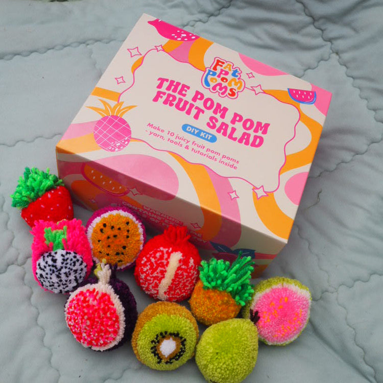 Fruit Salad Pom Pom DIY Kit - Makes 10 different fruits!