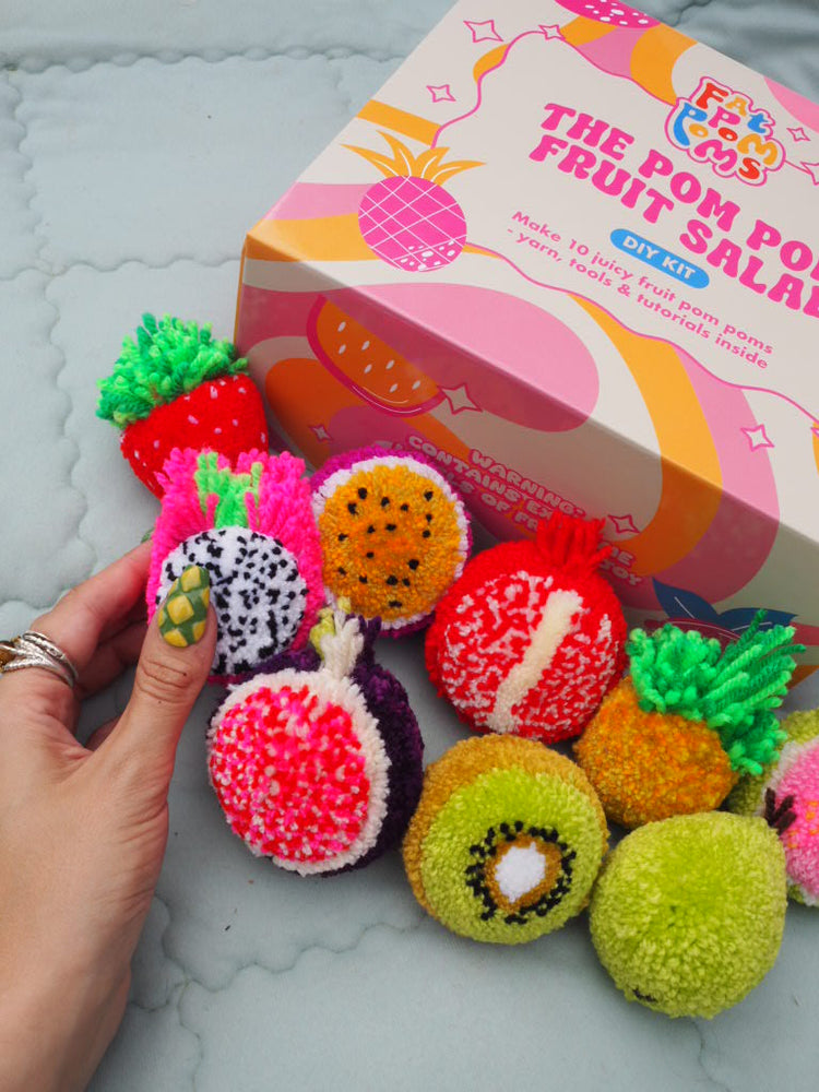 Fruit Salad Pom Pom DIY Kit - Makes 10 different fruits!