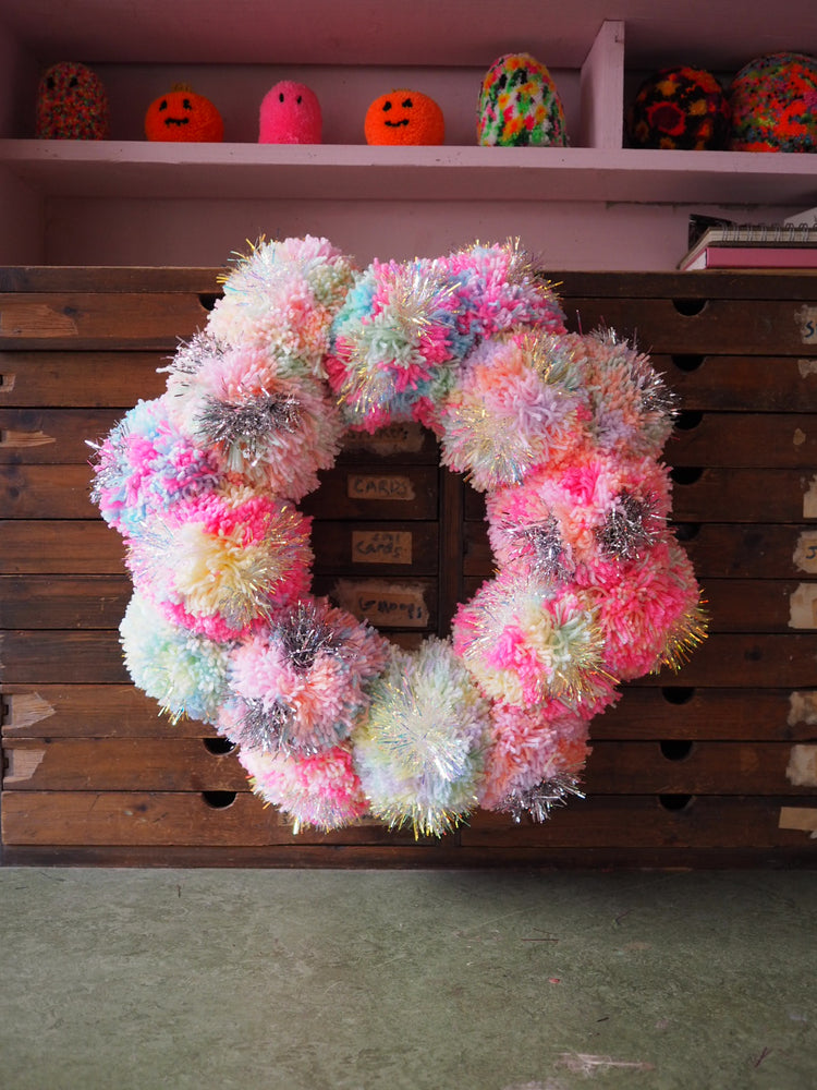 SAMPLE SALE - XL Handmade Pastel Iridescent Wreath