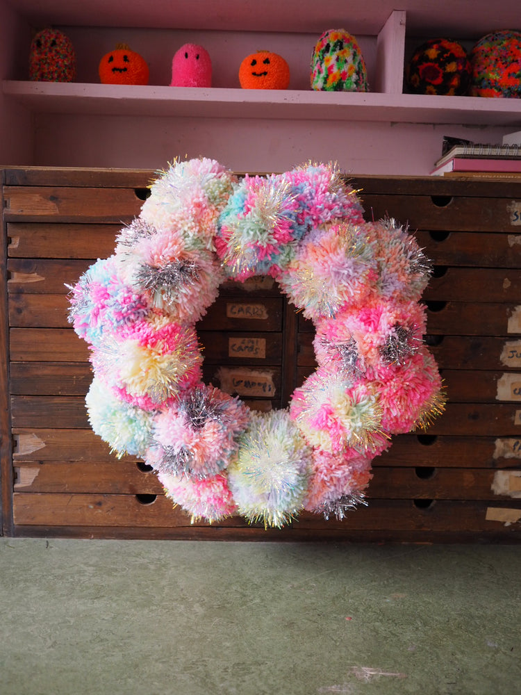 SAMPLE SALE - XL Handmade Pastel Iridescent Wreath