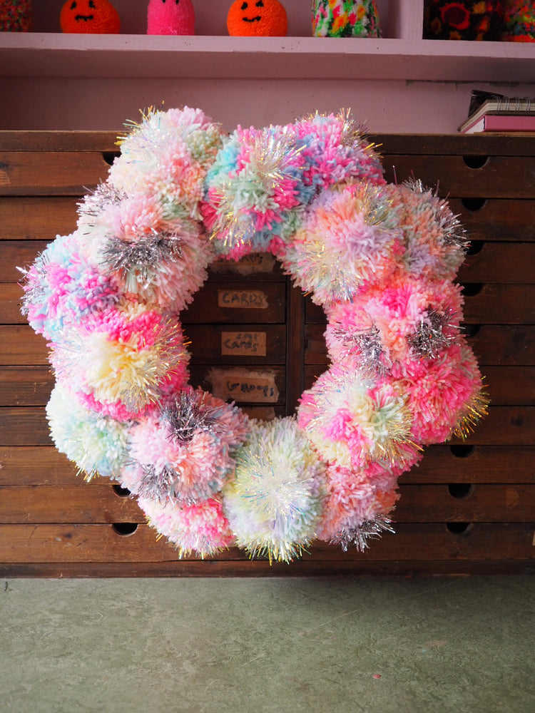 SAMPLE SALE - XL Handmade Pastel Iridescent Wreath
