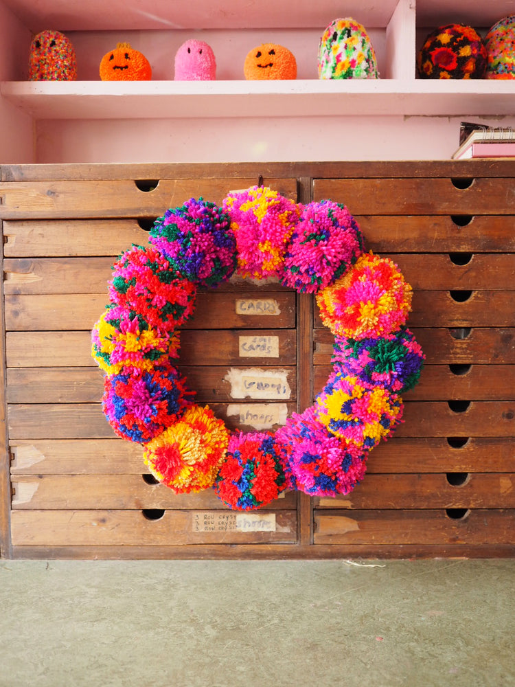 Large Pom Pom Wreath DIY Kit - Jewel