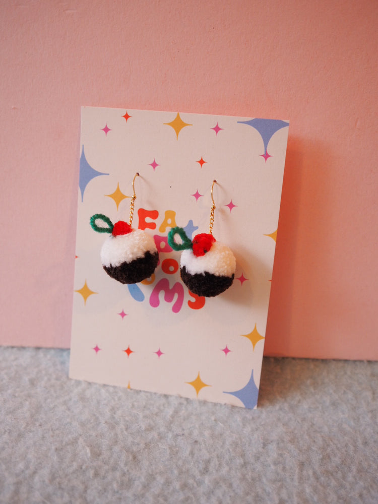 Mini Christmas Pudding Earrings