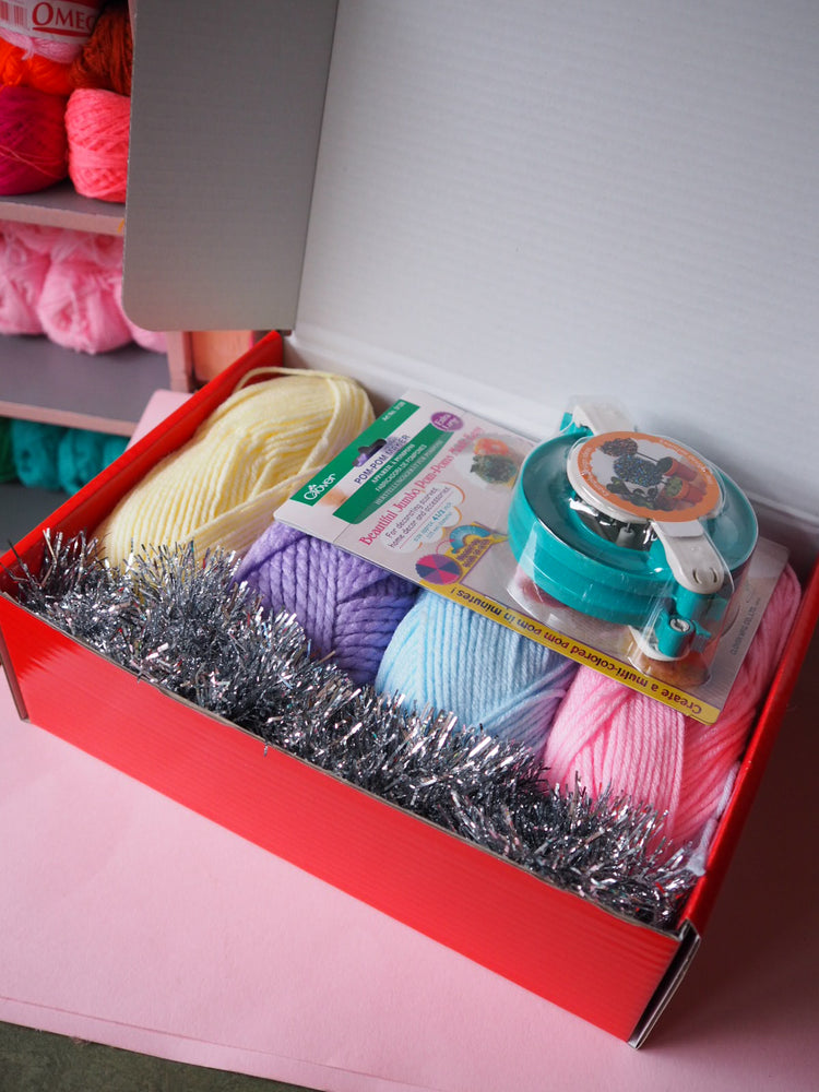 XL Chunky Pom Pom Bauble DIY Kit - Pastel - Makes at least 4 Baubles
