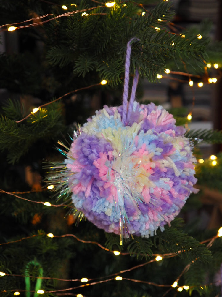 XL Chunky Pom Pom Bauble DIY Kit - Pastel - Makes at least 4 Baubles