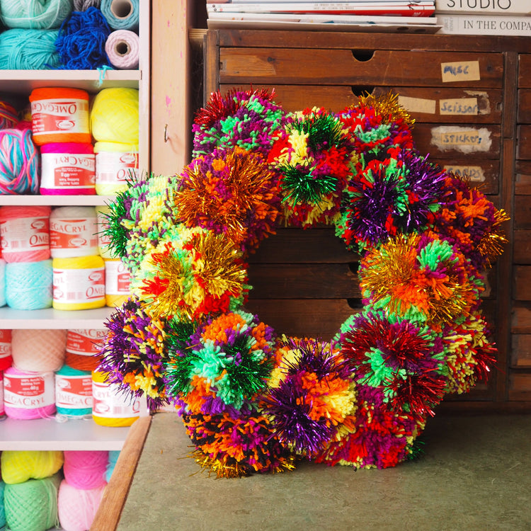 XL Tinsel Wreath Kit - Colour choices