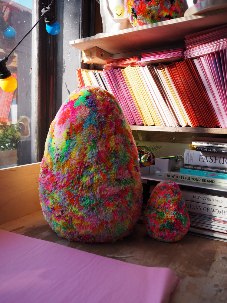 Giant Pom Pom Rainbow Egg
