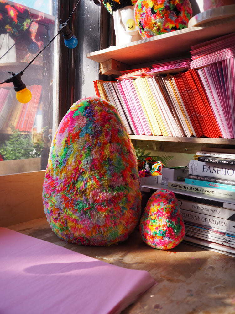 Giant Pom Pom Rainbow Egg