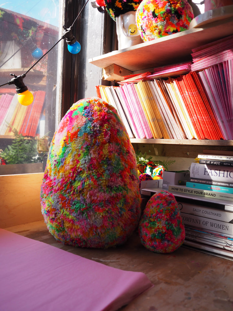 Giant Pom Pom Rainbow Egg