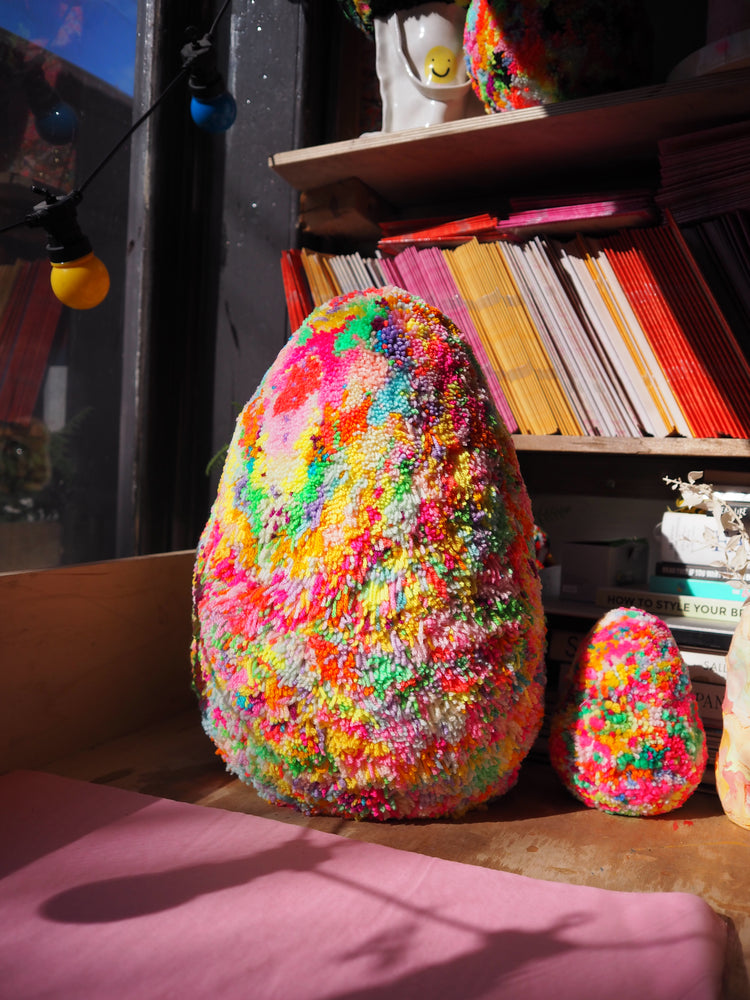 Giant Pom Pom Rainbow Egg