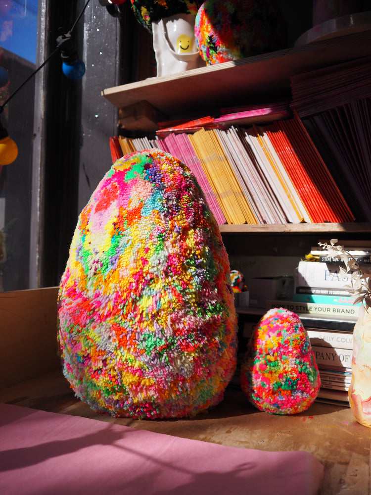 Giant Pom Pom Rainbow Egg