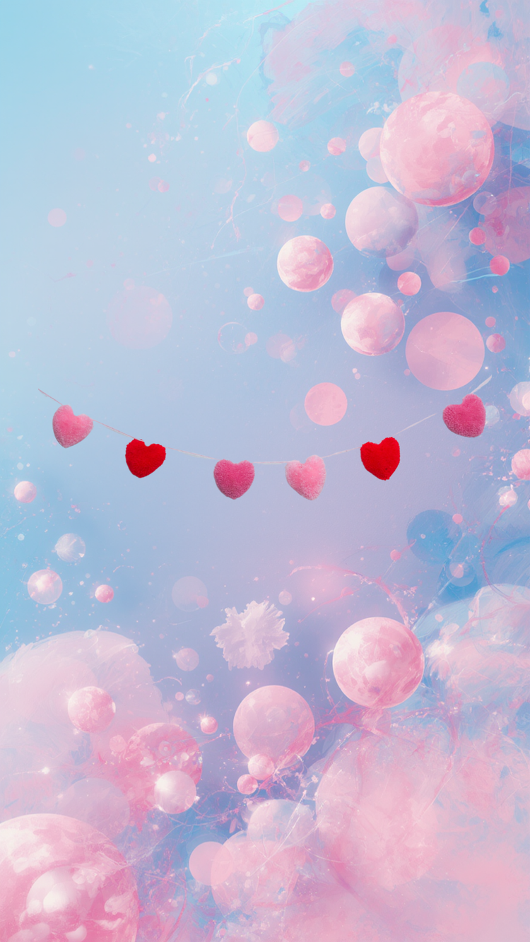 Heart Pom Pom Garland Kit - Makes at least 12 hearts