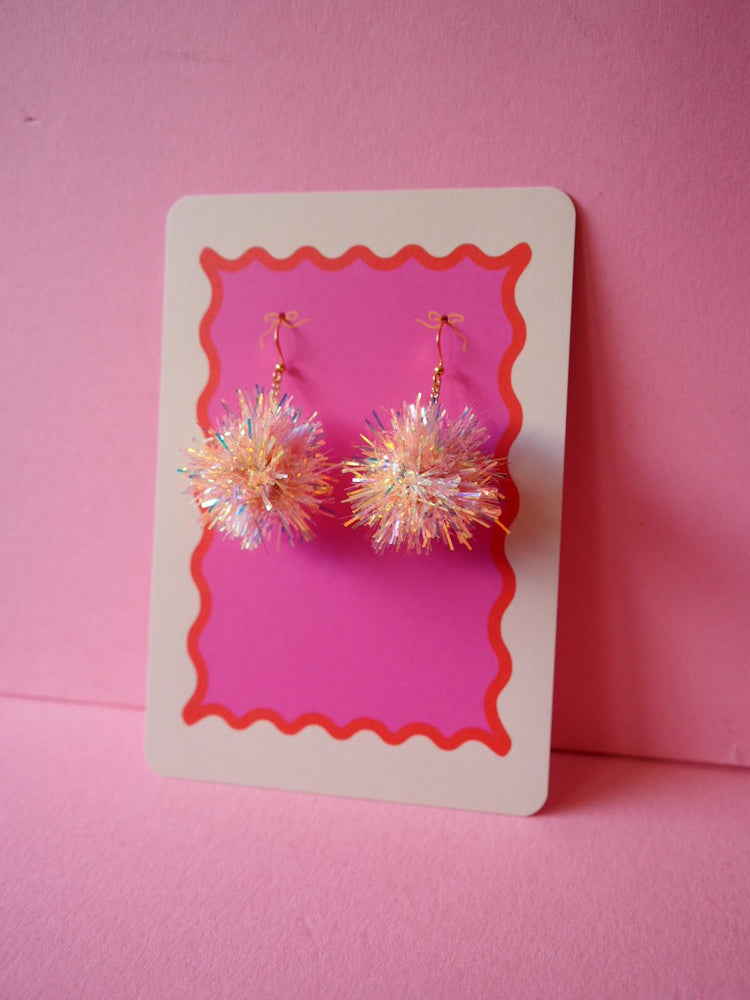 Mini Tinsel Earrings Sample Sale - Yellow