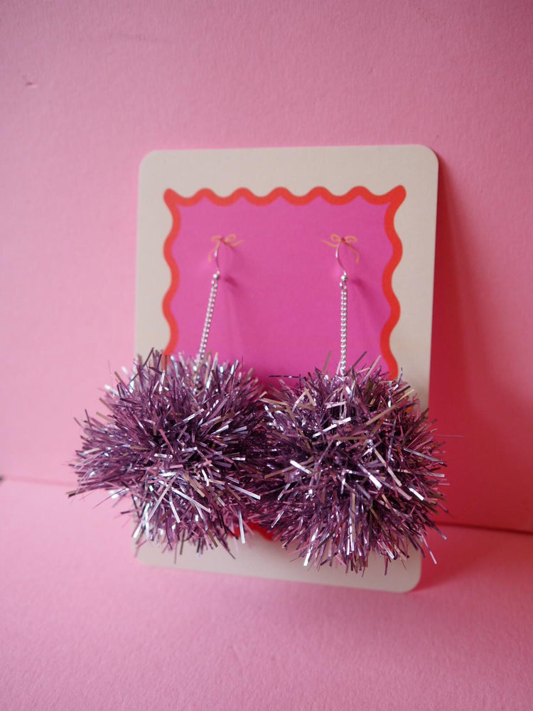 Tinsel Earrings Sample Sale - Dusty Lilac