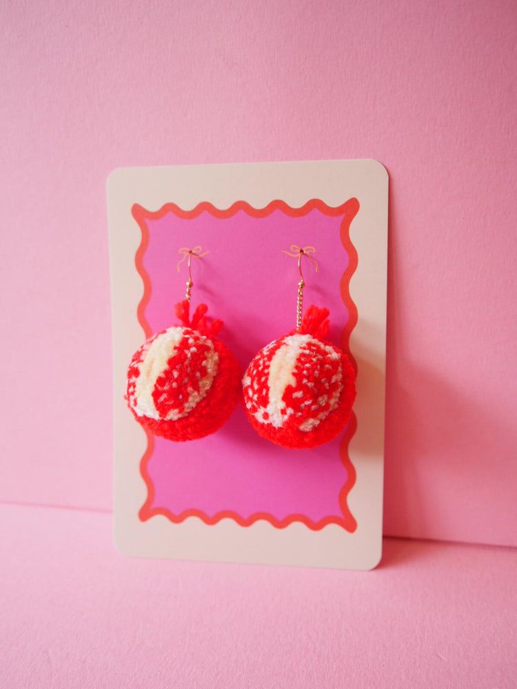 Pomegranate Pom Pom Earrings Sample Sale