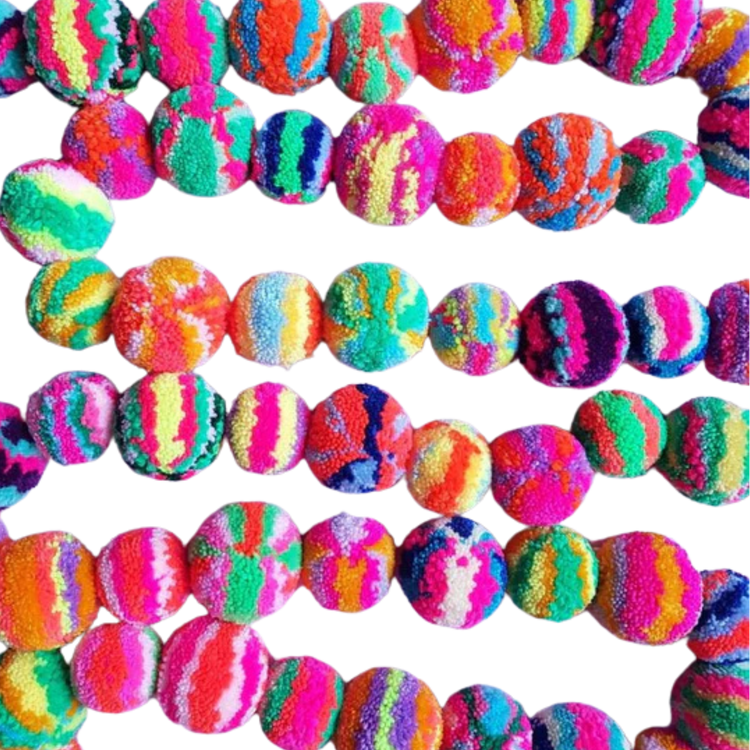Rainbow Pom Pom Garland