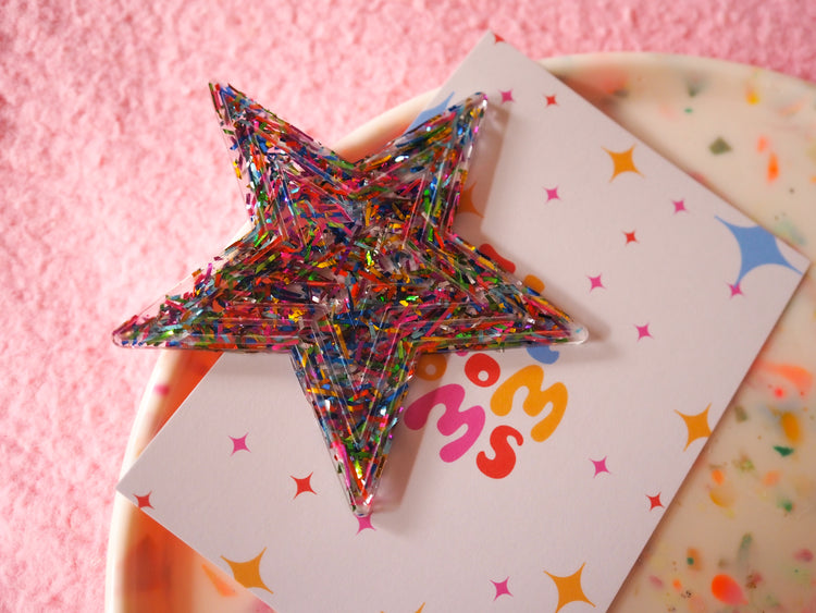 Rainbow Star Hair Clip