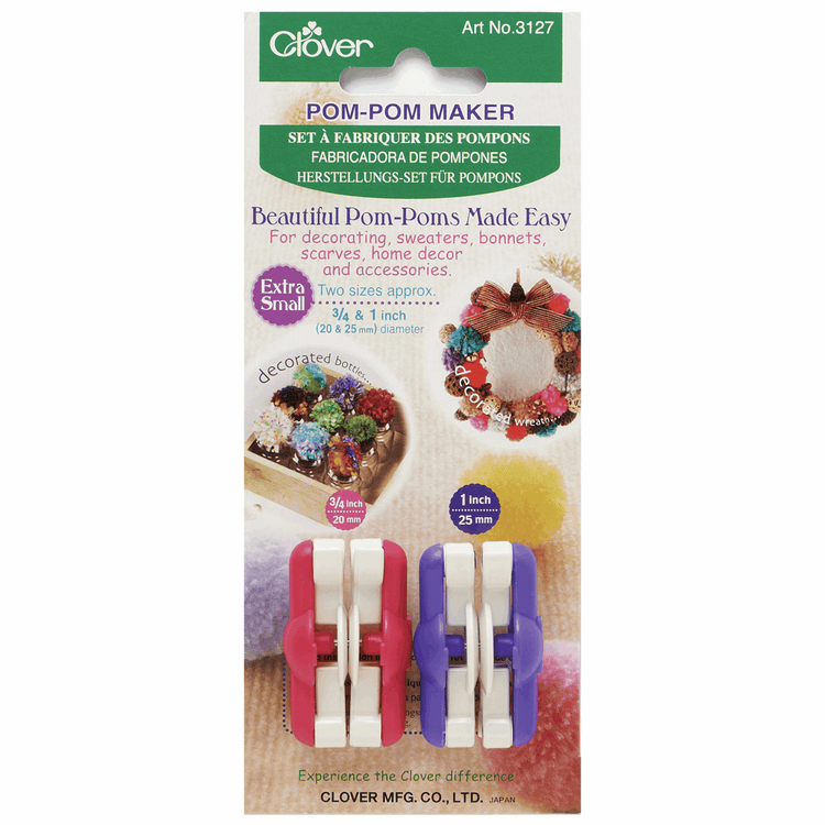 Clover XS Pom Pom Makers - 20mm & 25mm