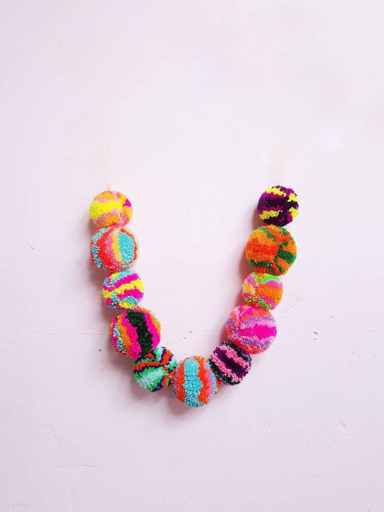 Rainbow Pom Pom Garland