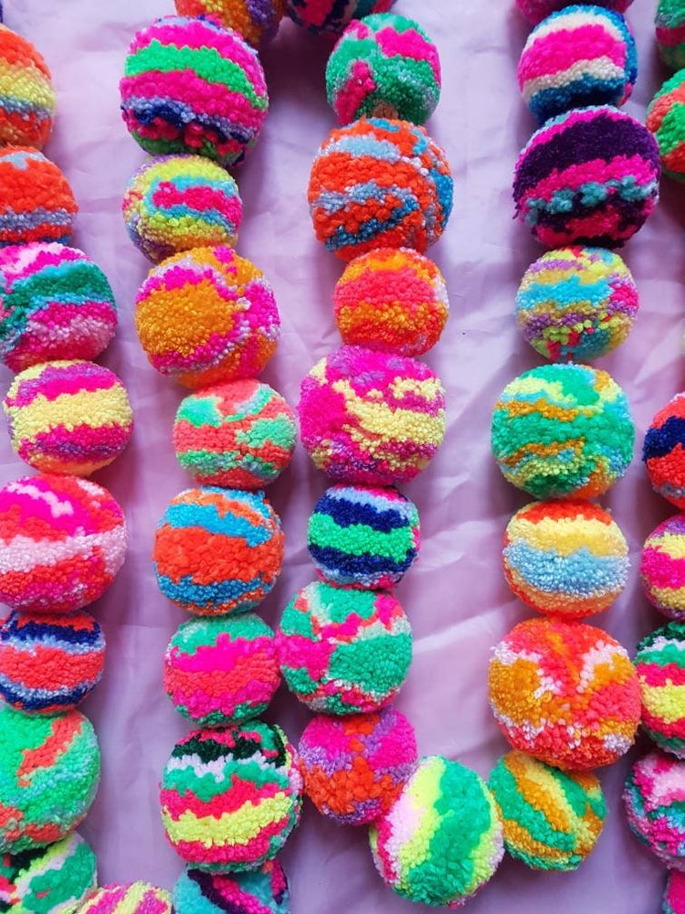 Rainbow Pom Pom Garland