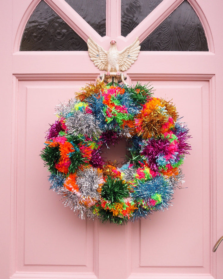 XL Tinsel Wreath Kit - Colour choices