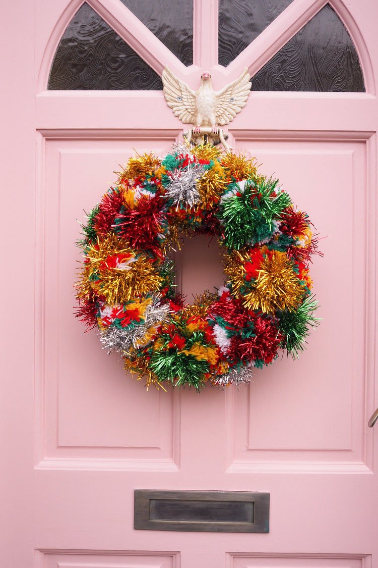 XL Tinsel Wreath Kit - Colour choices