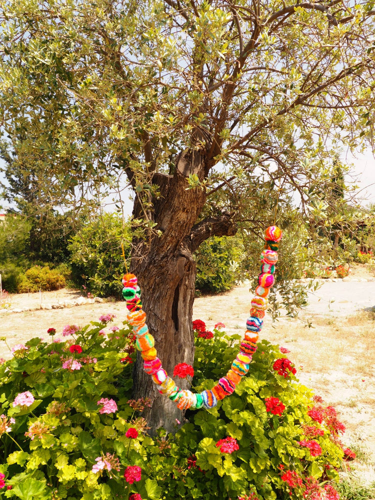 Rainbow Pom Pom Garland