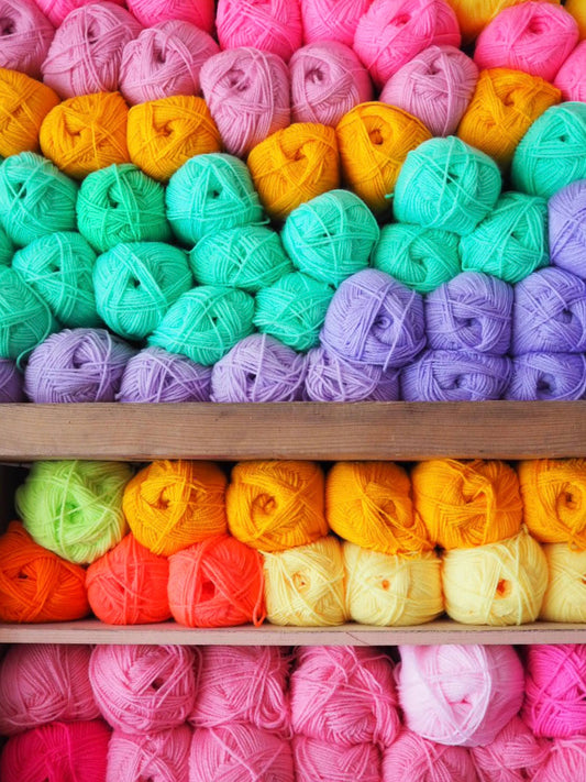 Colourful Acrylic DK Yarn Balls