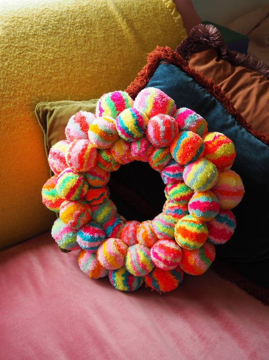 How Long It Actually Takes to Make a Handmade Pom Pom Wreath (and How I’m Making It More Affordable to Own One)