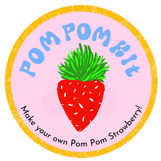 Strawberry Pom Pom DIY Kit