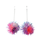 Iridescent Lilac & Pink mini tinsel earrings
