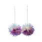 Iridescent & Purple mini tinsel earrings