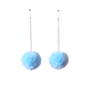 Pom Pom Dangle Earrings Sample Sale - Baby Blue