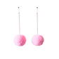 Pom Pom Dangle Earrings Sample Sale - Pastel Pink