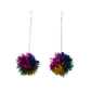 Rainbow mini tinsel earrings