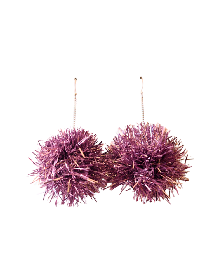 Tinsel Earrings Sample Sale - Dusty Lilac