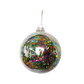 Glass Tinsel Christmas Bauble Decoration