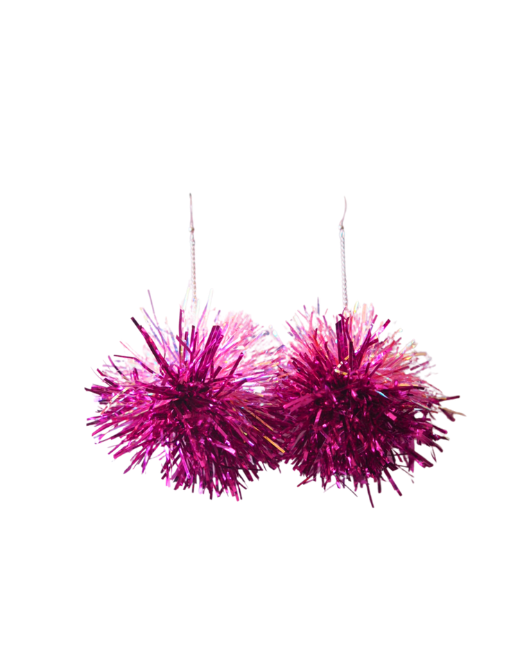 Tinsel Earrings Sample Sale - Pastel Pink & Hot Pink