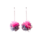 Mini Tinsel Earrings Sample Sale - Pink & Silver