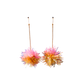 Mini Tinsel Earrings Sample Sale - Coral & Yellow